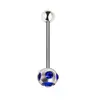 Comercio electrónico transfronterizo dedicado acero inoxidable Clavo de lengua de diamante anillo de lengua clavo de hueso de oreja anillo de pezón joyería de piercing corporal personalizada fabricante