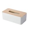 Caja de pañuelos de escritorio simple para el hogar, restaurante, mesa de café, caja de pañuelos con compartimento para control remoto, regalo, logotipo publicitario