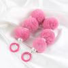 Cadena para teléfono móvil de bola de pelo diy cadena para carcasa de teléfono móvil cadena de felpa cadena de bola de pelo de perla adornos para teléfono móvil joyería