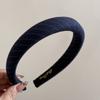 Diadema de Tela a Rayas con Esponja para Mujer, Moda Vintage de Alta Gama, Adecuada para Salir, Accesorio para el Cabello de Diadema Alta en la Parte Superior de la Cabeza