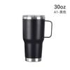 Taza con asa para comercio exterior transfronterizo, taza para automóvil, taza térmica de acero inoxidable de gran capacidad, taza portátil para exteriores con asa para automóvil