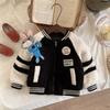 Abrigo para Niños Forro de Polar Engrosado Otoño e Invierno Nuevo Estilo Occidental Ropa de Invierno de Béisbol para Bebé Ropa de Algodón Cálida para Niños Moda