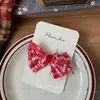 Nuevo Pasador de Pelo Rojo Estilo Coreano con Lazo Hecho a Mano en Tela Pinza Lateral para Flequillo de Niños Dulce Pinza Lateral para Mujeres