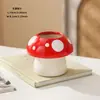 Estuche de Cerámica con Forma de Hongo Estudiante Oficina Papelería Almacenamiento Escritorio Creativo Niña Caja de Cosméticos Adornos Florero