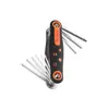Conjunto de ferramentas de chave Allen dobrável Chave de fenda plex de polegada métrica Chave hexagonal universal