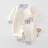 Macacão quentinho para bebê, roupa externa de outono e inverno para bebês e crianças pequenas, macacão acolchoado, roupas de inverno