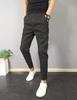 Jeans de verano de color sólido ajustados para hombre, pantalones de moda juvenil, cropped, de pierna pequeña, combinan con todo, jeans modernos hasta el tobillo