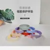 Cubierta de Taza Aislante de Silicona Transfronteriza, Antideslizante y Resistente a Altas Temperaturas Cubierta para Taza Espacial, Diámetro 8.5cm Almohadilla de Silicona para Taza de Agua