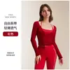 Saída de praia de peça única com alça para yoga para mulheres, top esportivo fino de secagem rápida para o verão, roupa de ginástica de manga comprida para Pilates como peça externa