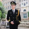 Concierge de Segurança de Propriedade Imagem de Uniforme de Segurança para Homens e Mulheres Serge Respirável Absorvente de Suor Terno de Segurança de Botão Duplo