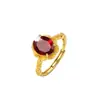Anillo de Plata de Ley 925 para Mujer Amatista Natural Citrino Topacio Acabado Cepillado Piedras de Colores Joyería de Plata de Nicho