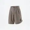 Pantalones Rayados Estilo Retro Old Money Primavera y Verano para Hombre Estilo Perezoso Suelto Versátil Casual Tendencia China Simples Pantalones Cortos de Nuevo Estilo