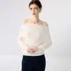 Suéter de cachemira con cuello alto 2026 otoño e invierno nuevo para mujer de color liso, camisa básica versátil, suéter pullover holgado adelgazante