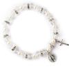 Pulseras de Cristal Europeas y Americanas Transfronterizas, Cuentas de Mano de Cuerda Elástica, Cuentas de Joyería de Alta Gama, Cristal Blanco Exquisito y Moderno
