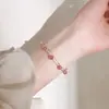 Pulseira de Flor de Rosa Atacado, Elegante para o Dia a Dia, Pulseira de Pérola Cravejada com Diamantes, Versátil, Luxo Leve, Sensação de Alta Qualidade, Joias Femininas