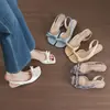 Sandalias de Tacón Alto Weiwei Girl 9366-1 Estilo Francés con Lazo para Mujer, Tacones Finos de Verano, Espalda Descubierta, Cómodas y Deslumbrantes