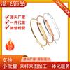 Pulsera de Moda Más Vendida de AliExpress DIY Grabado Personalizable Privado Pulsera Abierta en Forma de C con Letra Inglesa