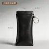 Estojo para óculos com fecho de pressão e tecido de microfibra com bolinhas, bolsa portátil para guardar ID com alça de pendurar, porta-cartão com fechamento automático, bolsa para óculos de sol