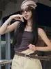 Camisola de Tirantes Rayada Retro Adelgazante Unbdns para Mujer, Camiseta Interior Base Deportiva de Verano con Espalda Bonita
