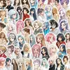 55 Adesivos de Heroínas de Anime Novos Transfronteiriços Conjunto de Decoração DIY para Mala, Caderno Personalizado Atacado