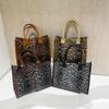 Bolso Tote de Gran Capacidad con Estampado de Leopardo para Mujer 2024 Nueva Moda de Otoño e Invierno Bolso de Hombro para Viajar Moda Retro Bolso Sobaco