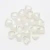 Colgante de cristal liso con forma de corazón y agujero mediano de 8 mm para accesorios de joyería DIY, pendientes, accesorios para collares, contraste degradado