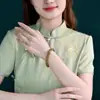 Pulsera de Sándalo Verde Artesanía de Madera Regalo para Novia Mamá Pulsera de Madera Maciza de Concubina Imperial Regalo Presente