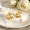 Aretes Metálicos Texturizados Retro Personalizados con Varios Estilos a Elegir, Estilo Ligero y Maduro, Aretes Sencillos para el Día a Día al por Mayor