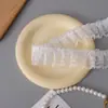 3.8cm Encaje Blanco Lolita Encaje Arrugado Hecho a Mano Juguete DIY Escote Puños Ropa Accesorios Decorativos
