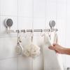 Toallero de Acero Inoxidable Sin Perforación de un Solo Polo para Baño, Estante de Almacenamiento Sin Costuras con Gancho, Toallero de Cocina