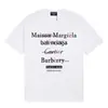 Camiseta de Verano Cruzada Bale25Ss Nuevo Estilo 260g Algodón Peinado Puro Hilo Doble Logo Impreso Lujo Accesible para Hombre y Mujer Manga Corta