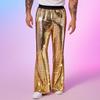 Pantalones de cuerno plateado con lentejuelas europeas y americanas nuevos de verano de comercio exterior transfronterizo 2025, pantalones casuales para actuación en el escenario