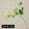 Hortensia artificial de un solo tallo en tonos primaverales con dos cabezas de fruto, estilo "Endless Summer", fresca y elegante, para decoración del hogar en la sala de estar y arreglo floral.