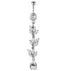 Conjunto de anéis para umbigo em aço inoxidável joia para piercing corporal anel umbilical Anéis para umbigo conjunto de 10 peças