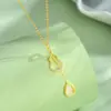Colar Dupla Abóbora da Sorte em Calcedônia Roda Gigante para Mulheres Prata Esterlina S925 Design de Luxo Acessível de Nicho Corrente de Clavícula de Alta Qualidade