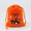 Bolsa de Franela Naranja Halloween Amazon Transfronterizo Bolsa de Dulces Cordón Bolsa Pequeña Bolsa de Regalo para Pedir Azúcar para Niños