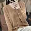 Cardigan de Terciopelo Andy de Punto Sin Costuras Color Sólido Cuello en V Ajuste Ceñido y Holgado para Viajes Diarios Primavera 2026