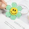 60 Peças Estilo Coreano Acrílico Impressão 3D Artesanato Rosto Sorridente Flor Fofa Moda Pingente de Celular Chaveiro Acessórios DIY