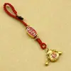 Colgante de cuerda para teléfono móvil aceite que gotea león danzante dios de la riqueza familia Ye de tres golondrina bestia dorada joyería de aleación llavero de coche