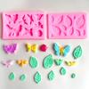 Moldes de Silicona de Hojas de Varios Tamaños, Moldes para Fondant, Moldes para Chocolate, Moldes de Encaje, Moldes para Decoración de Pasteles
