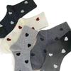 Calcetines de Corazón para Mujer de Media Pantorrilla Ins Modernos Versátiles Alto Valor Estilo Japonés Lindos Color Sólido Otoño e Invierno Nuevos Calcetines de Media Pantorrilla