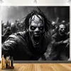 Decoración de Halloween Tela Colgante Esqueleto de Terror Zombi Calabaza Castillo Tela de Fondo para Fotografía Tienda Decoración Banner Tela Colgante