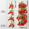 Espetos Suspensos de Frutas e Vegetais, Espetos Falsos de Pimenta, Milho Decorativo para Ornamentos de Restaurante Fazenda Pátio, Pingentes de Colheita
