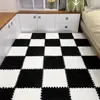 Alfombra de Piso Empalmada de Color Sólido Simple Transfronteriza Venta al por Mayor Transfronteriza Alfombra para Gatear de Bebé Alfombra de Piso Doméstica de Cobertura Total Resistente a Manchas