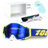 Set de Casco de Motocicleta Clásico en Stock, Gafas Todoterreno, Gafas de Exterior a Prueba de Viento, Gafas de Esquí UV, Gafas de Montar