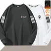 Moletom Sorona Popular Novo Outono/Inverno 2025 para Homens, Forrado com Fleece, Sem Capuz, Manga Longa, Gola Redonda, Tamanho Grande, Espesso, para Uso ao Ar Livre
