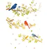 Pegatinas de Ventana de Pájaros de Primavera Transfronterizas Decoración de Ventana de Casa Flor Colorida Pegatinas de Vidrio Electrostático Habitación de Niños