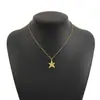 N12645Ins Collar de Moda Versátil Diseño de Nicho Diamante de Gama Alta Estrella de Mar Estilo Vaquero Occidental Collar