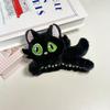 2024 Nuevo Lindo Pasador de Gato Negro Pequeño Adorno para el Cabello para Mujer Otoño e Invierno Felpa Pinza de Agarre Clip de Dibujos Animados