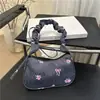Bolso de Axila para Mujer 2025 Verano Nuevo Bolso de Hombro Único Bolso de Mano Estilo Pastoral Dulce y Fresco Japonés con Flores para Mujer